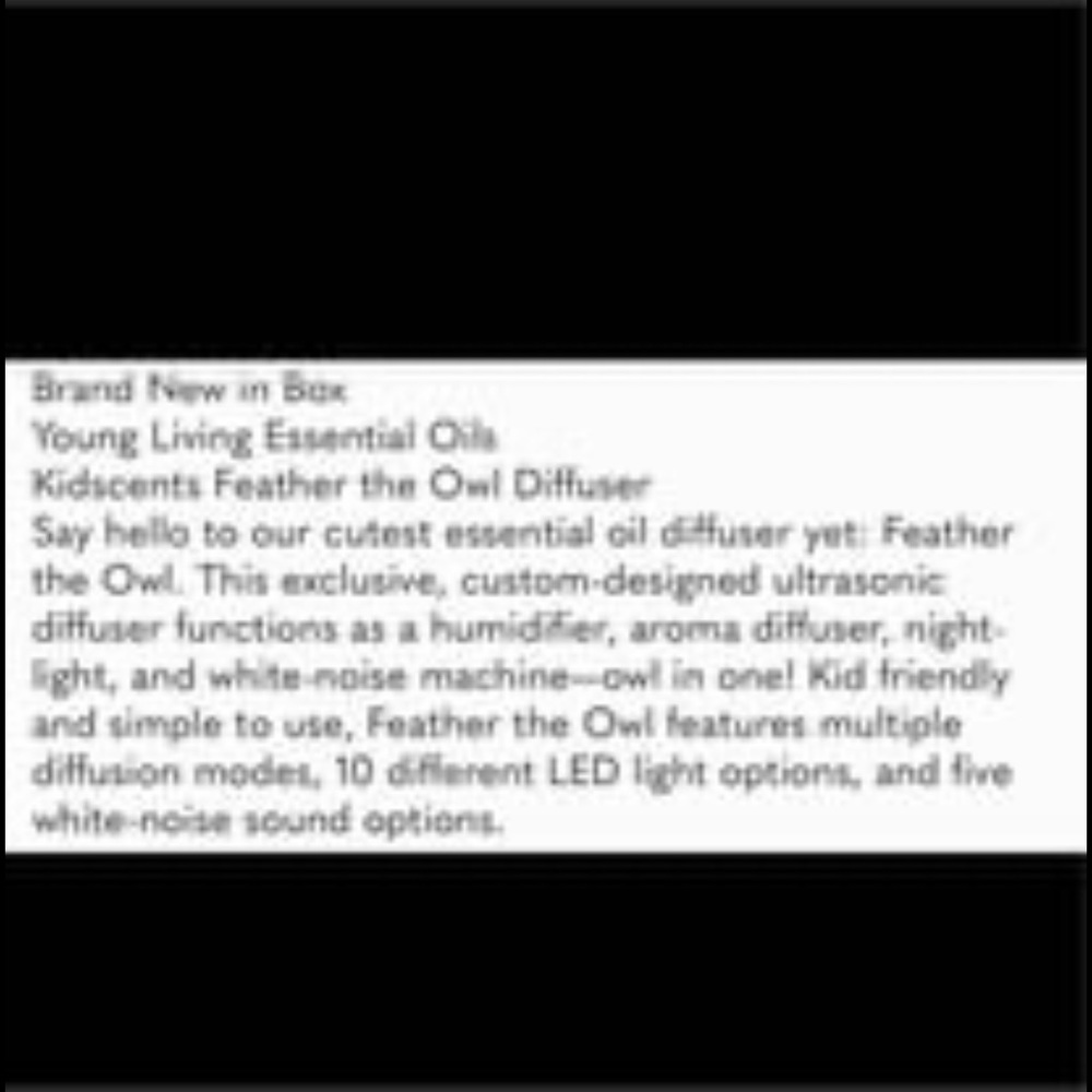 YL feather owl diffuser - Picture 4 of 4